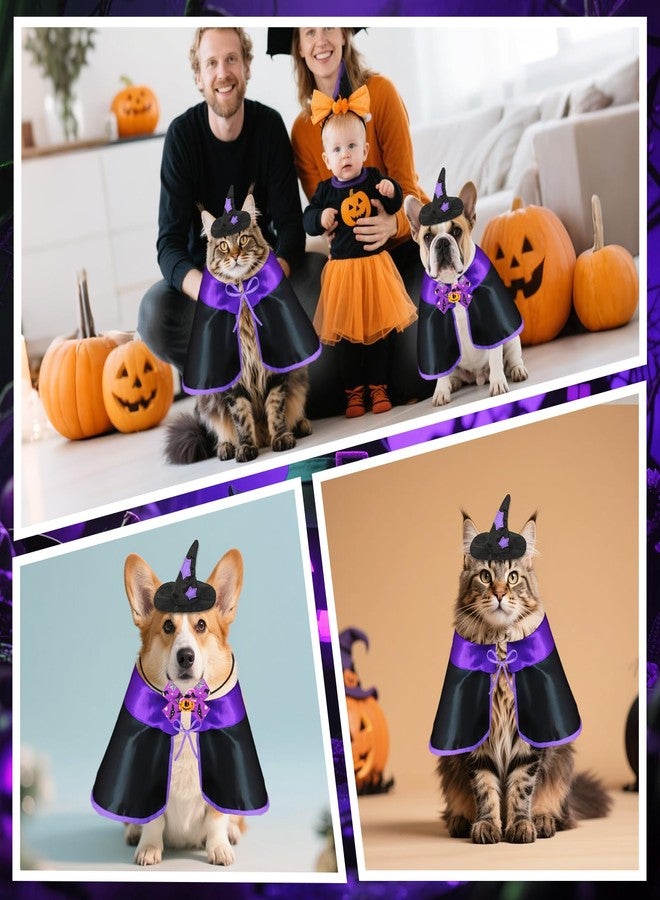 Bolake Witch Dog Halloween Costumes Funny Devil Vampire Dog Costumes Cape Hat for Medium Dogs Halloween Party Cosplay Costume for Medium Small Dogs Pets Cats - Image 5